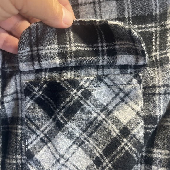 Pendleton Wool Board‎ Shirt Douglas Tartan Gray Black Plaid 100% Virgin Wool S - Picture 6 of 14